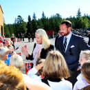 Kronprinsparet på Vegårshei (Foto: Gorm Kallestad / Scanpix)
